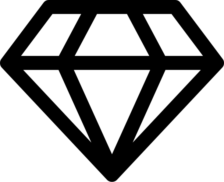 a black and white diamond