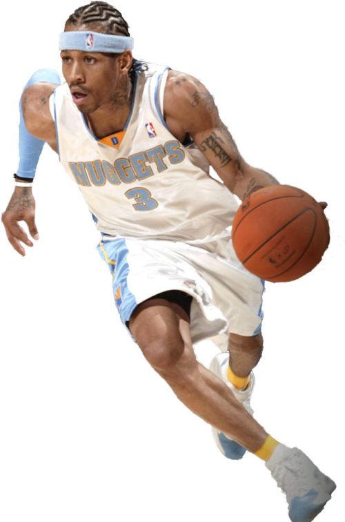 a basketball player is running with the ball