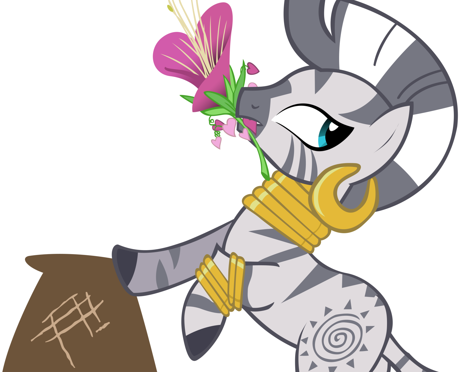 a cartoon character holding a flower in his hand