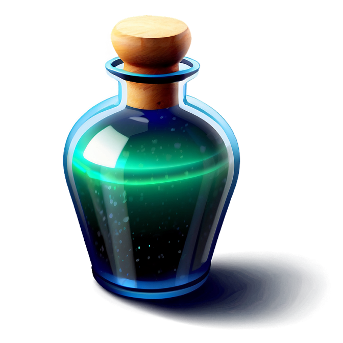 a glass bottle with a wooden stopper
