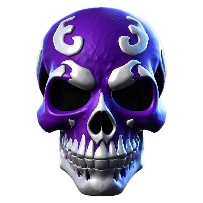 an image of a purple skull