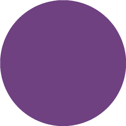 a purple circle with a white background