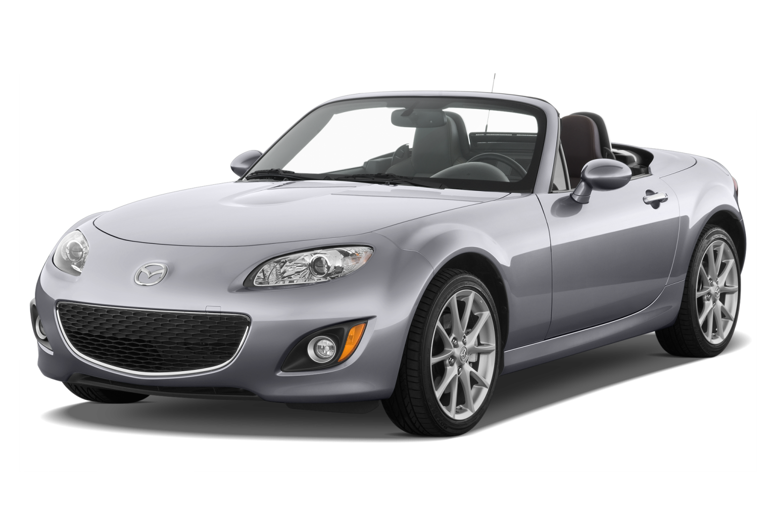 a gray mazda roads convertible car