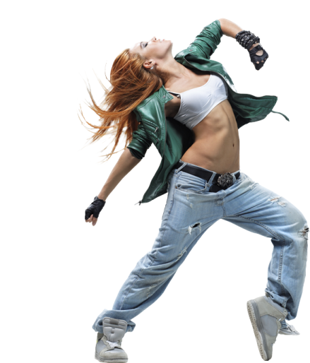 a woman jumping in the air