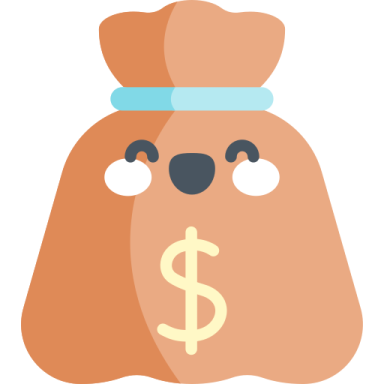 a bag with a dollar sign on it
