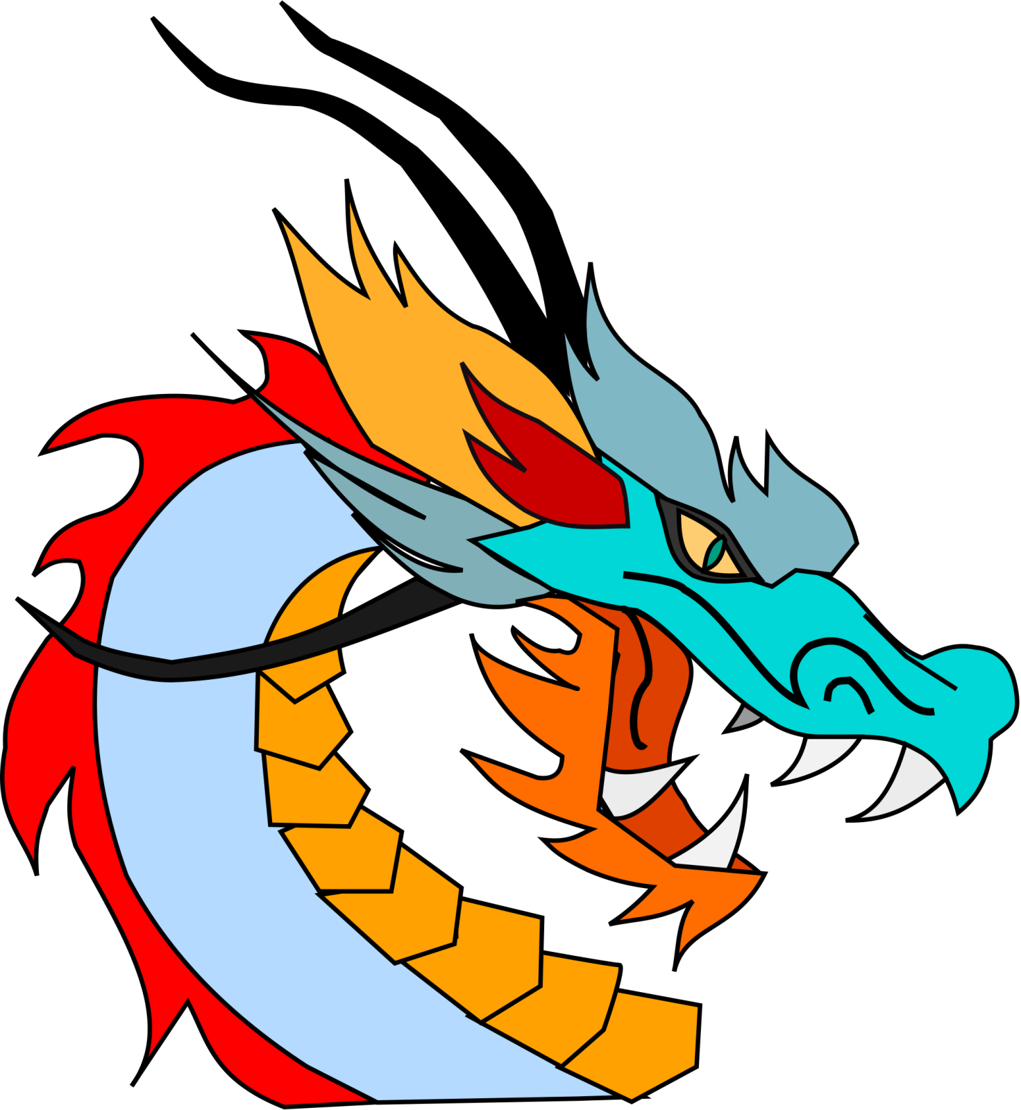 a drawing of a fire breathing dragon