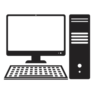 a computer with a keyboard and monitor