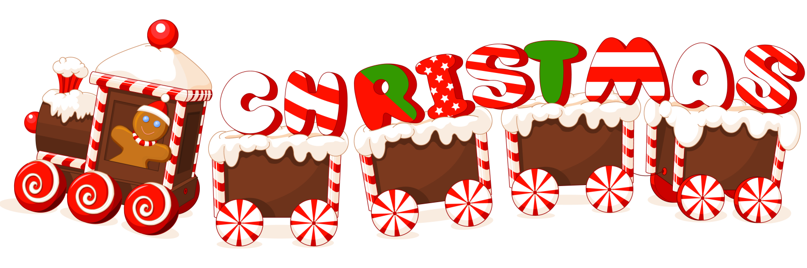 an image of a train with christmas decorations