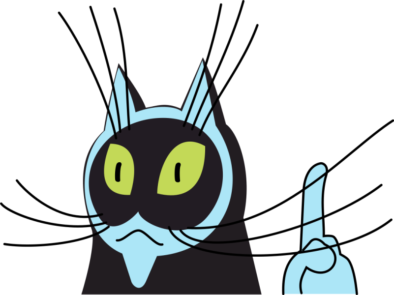 an image of a black cat with green eyes