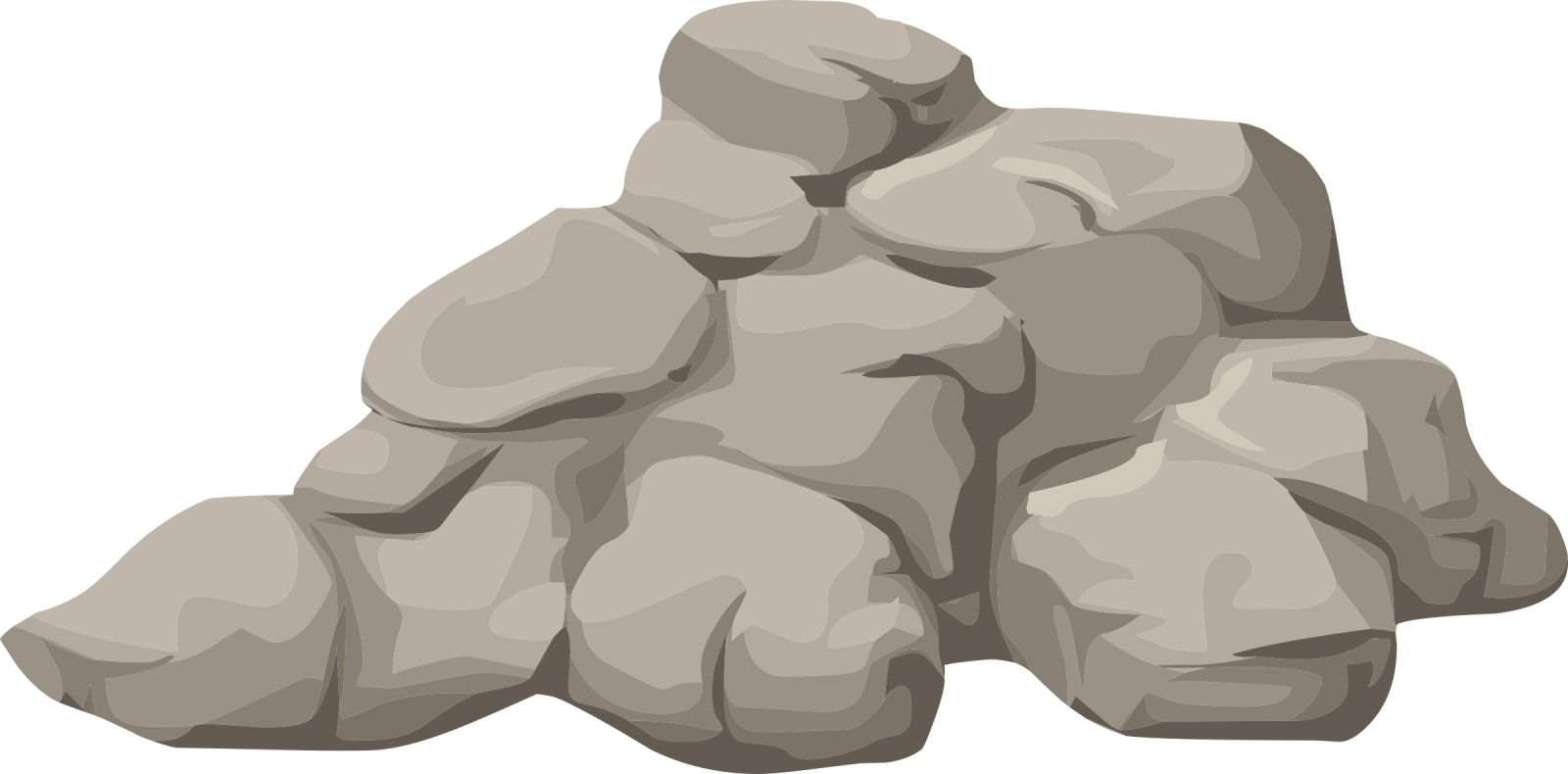 a pile of rocks on a white background