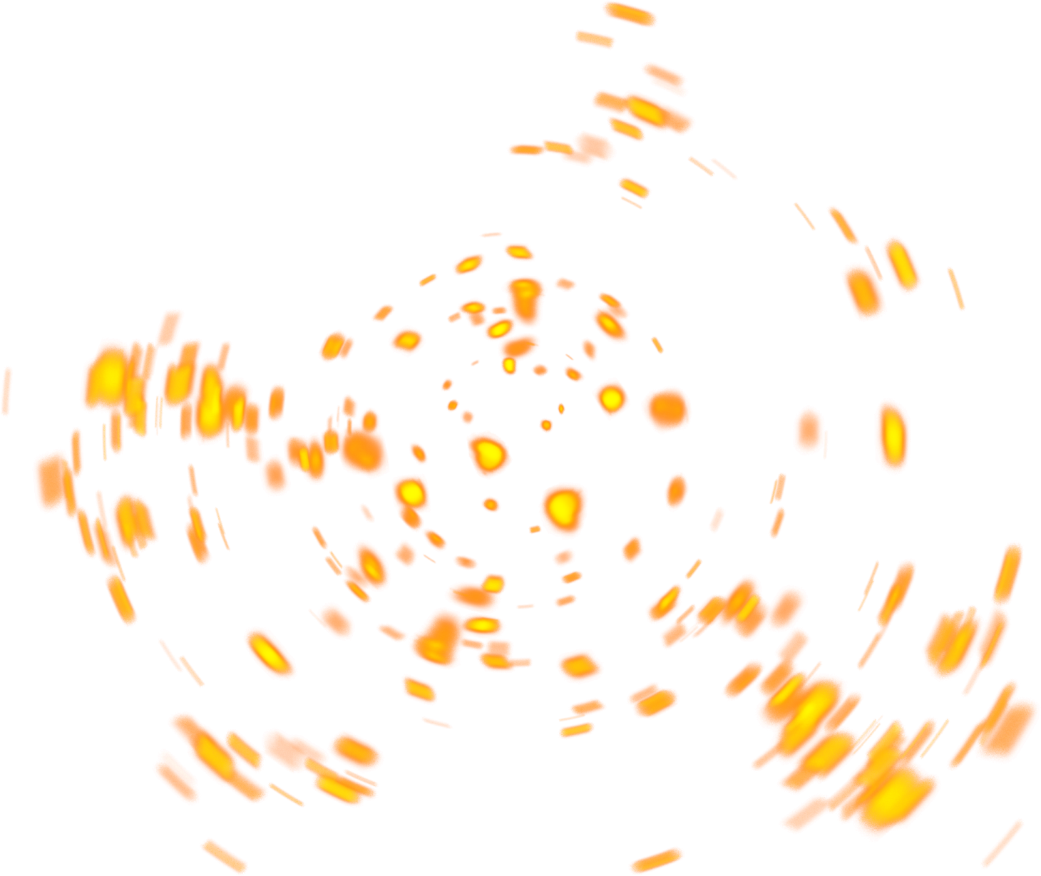 a white background with orange and yellow circles