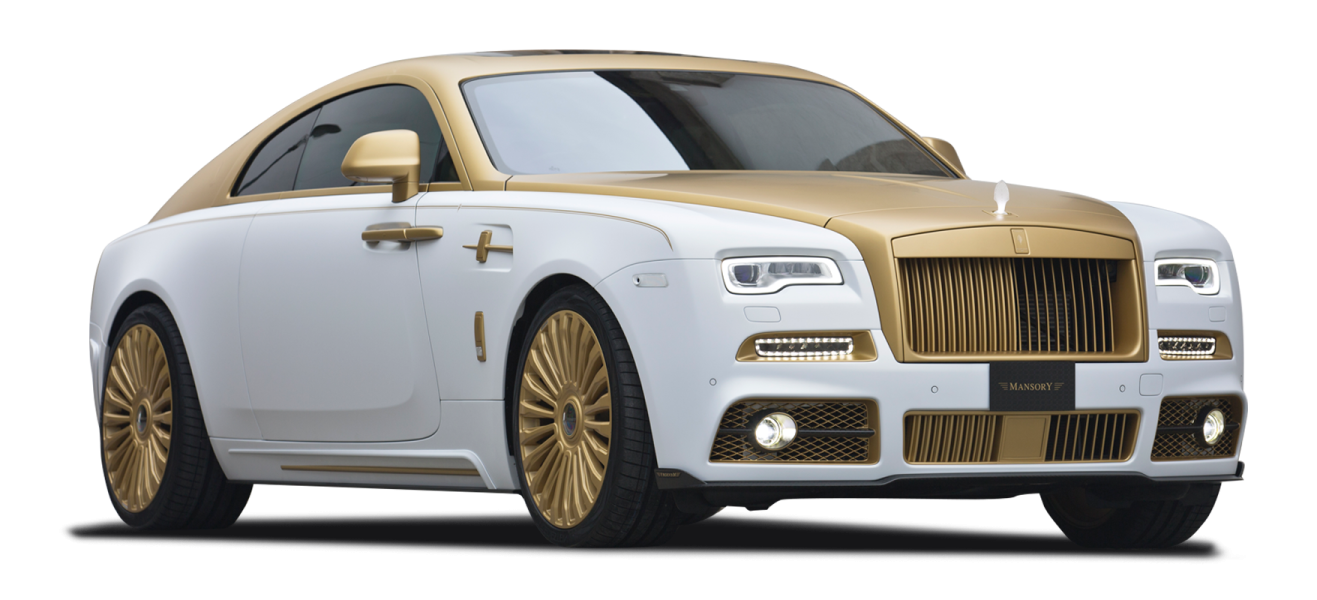 a white and gold rolls royce