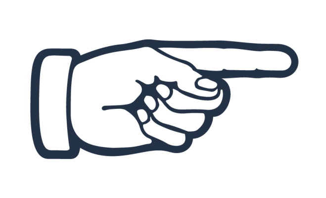 a hand pointing at the viewer