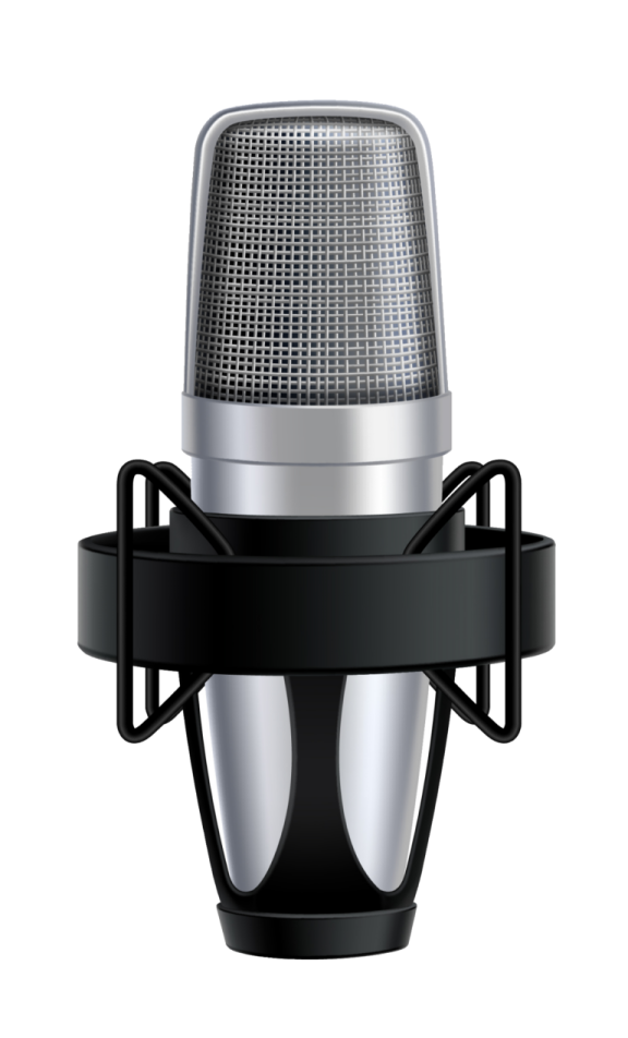 a microphone on a white background