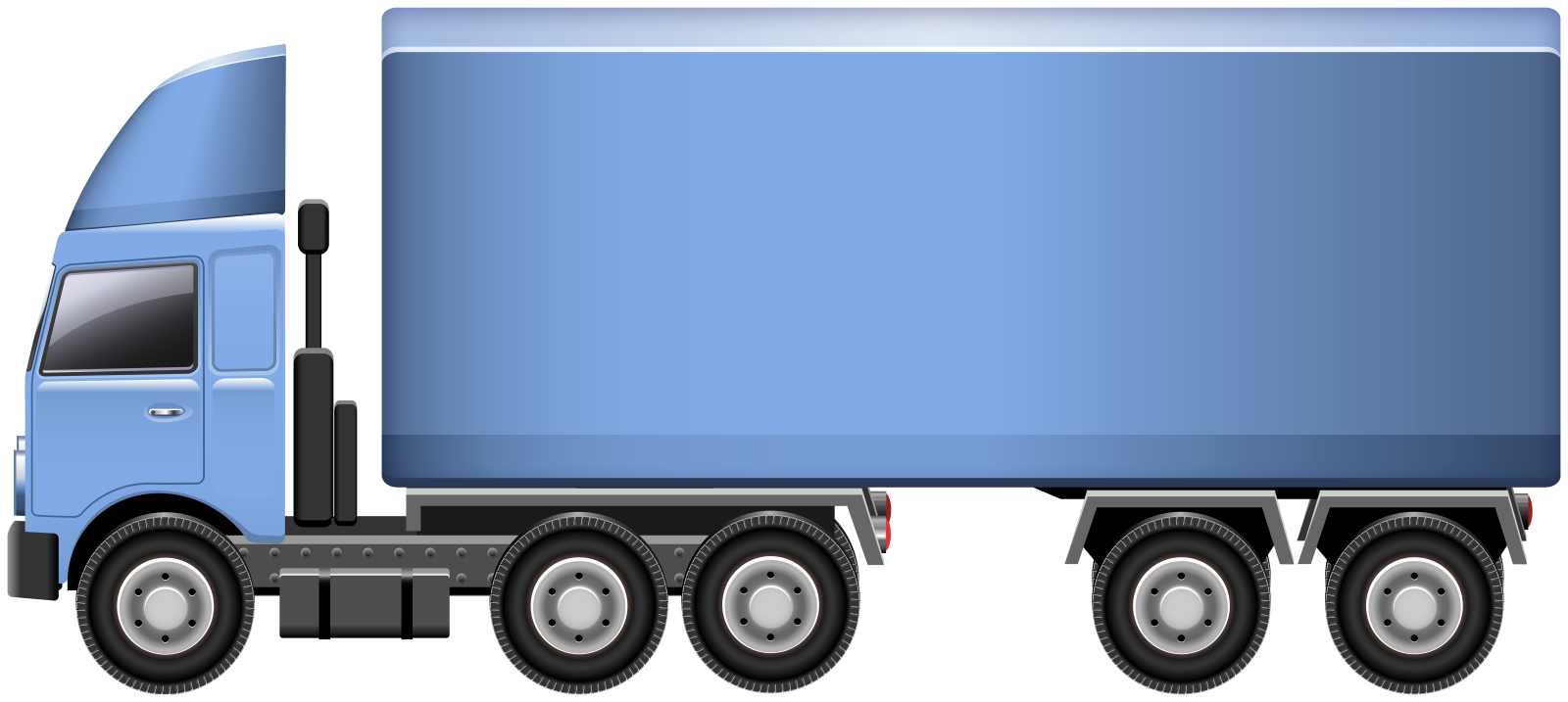 a blue truck on a white background