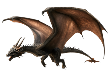 an image of a dragon flying in the air