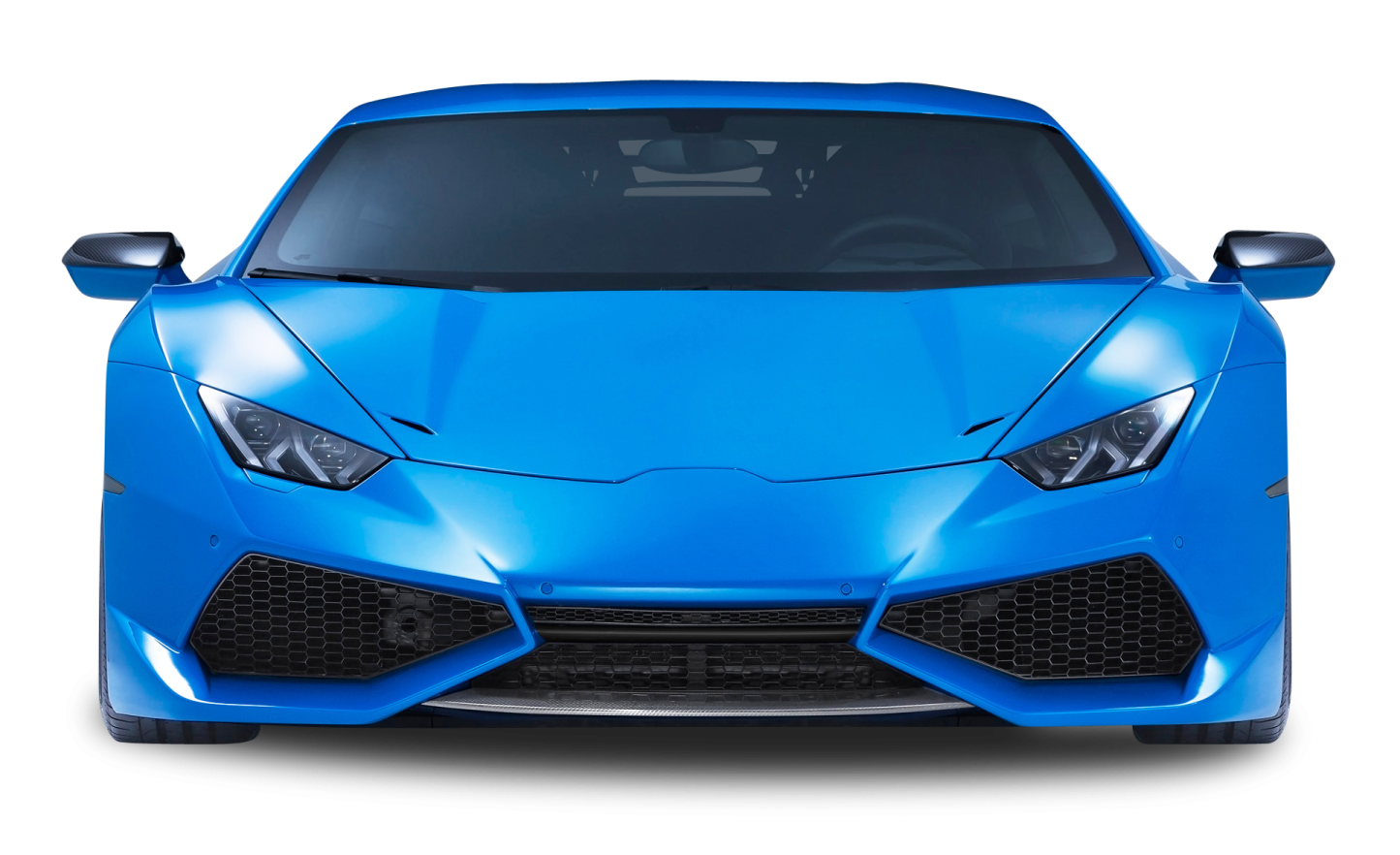 a blue sports car on a white background