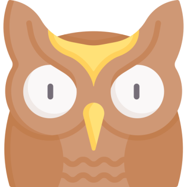 an owl with big eyes