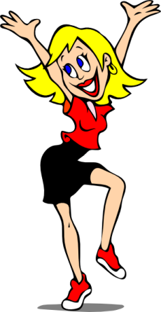 an image of a cartoon girl dancing