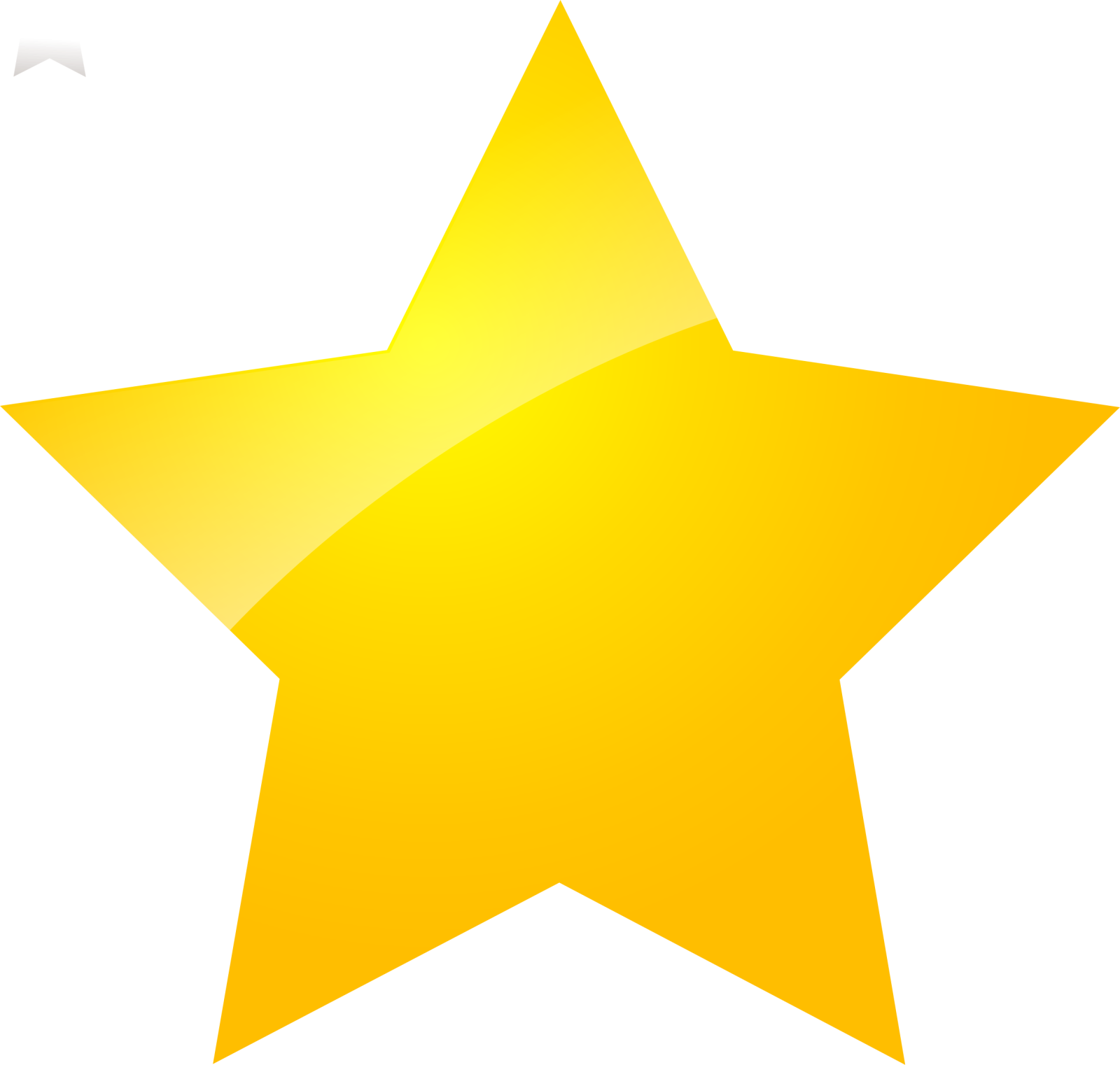 a yellow star on a white background
