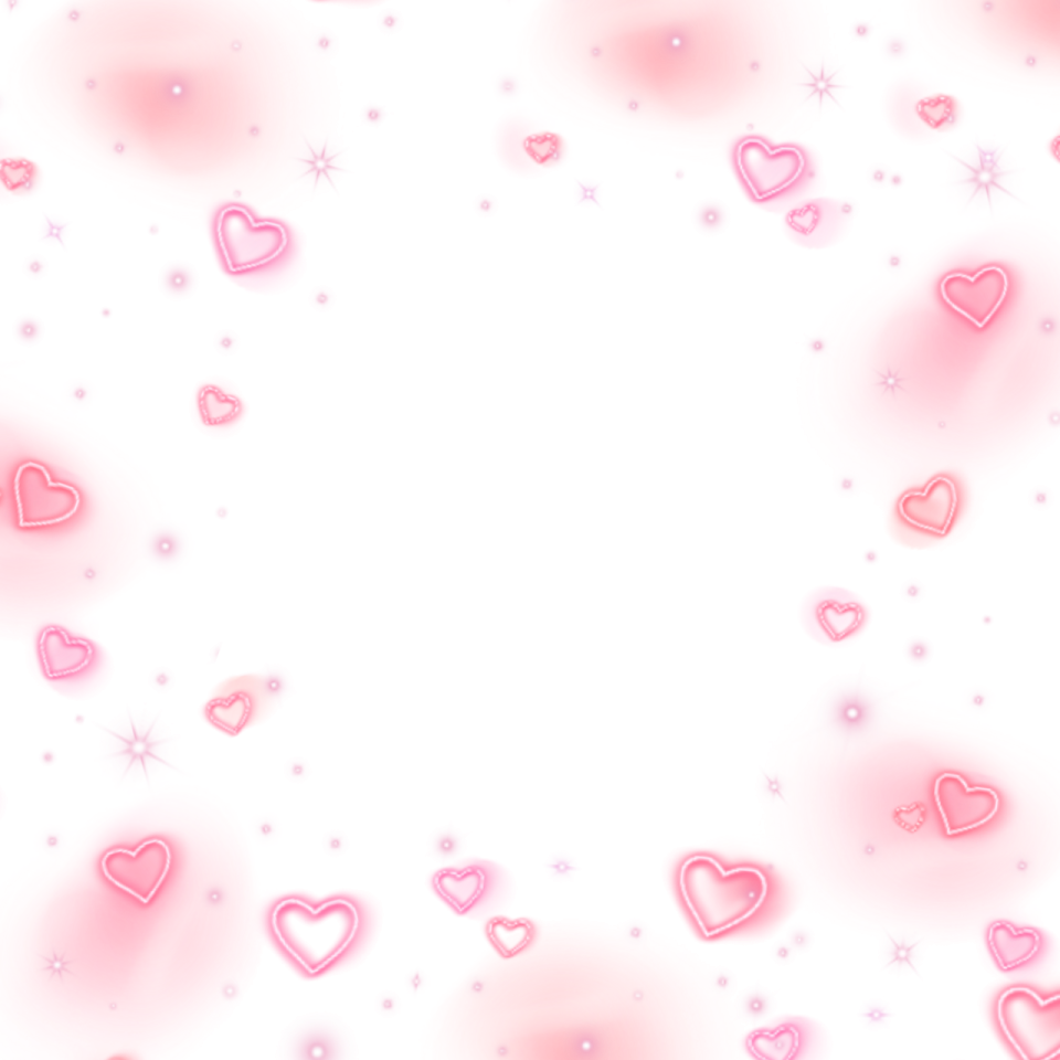 a white background with pink hearts and stars