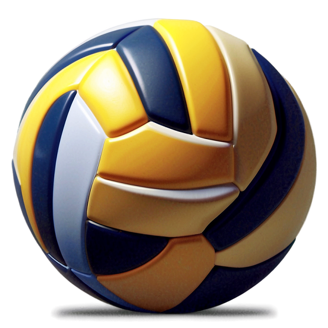 a volleyball ball on a white background