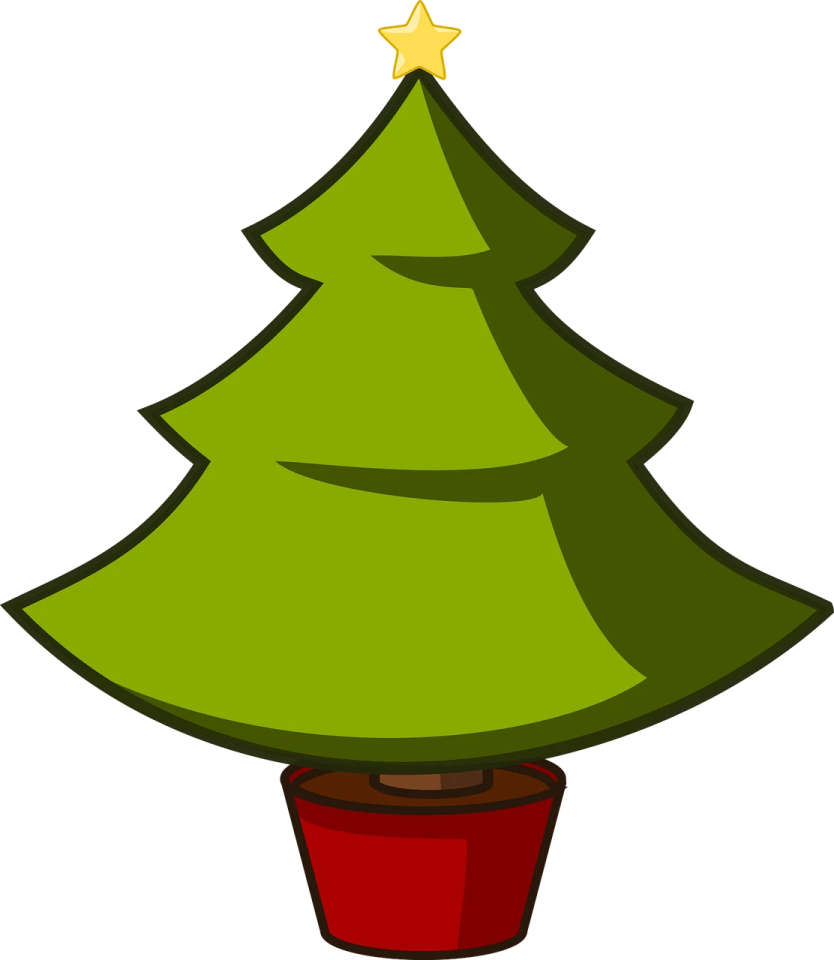 a christmas tree with a star on top