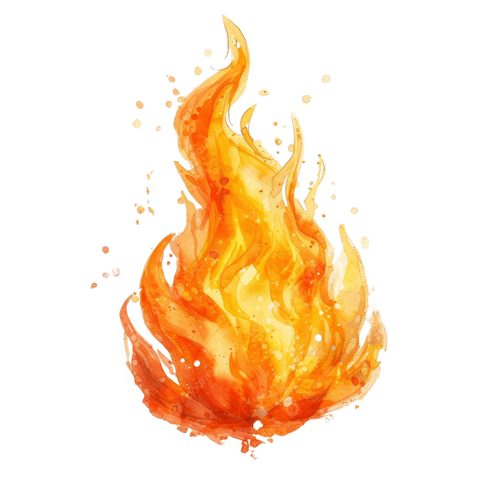 a drawing of a fire on a white background