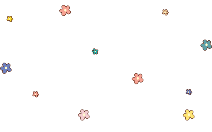 a white background with colorful hearts and stars