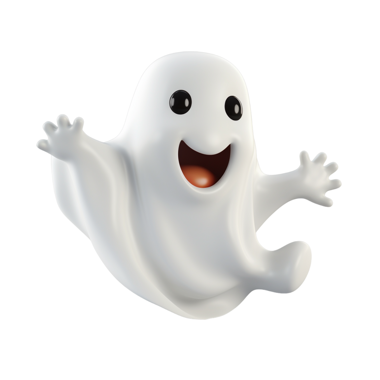 a cartoon ghost flying through the air