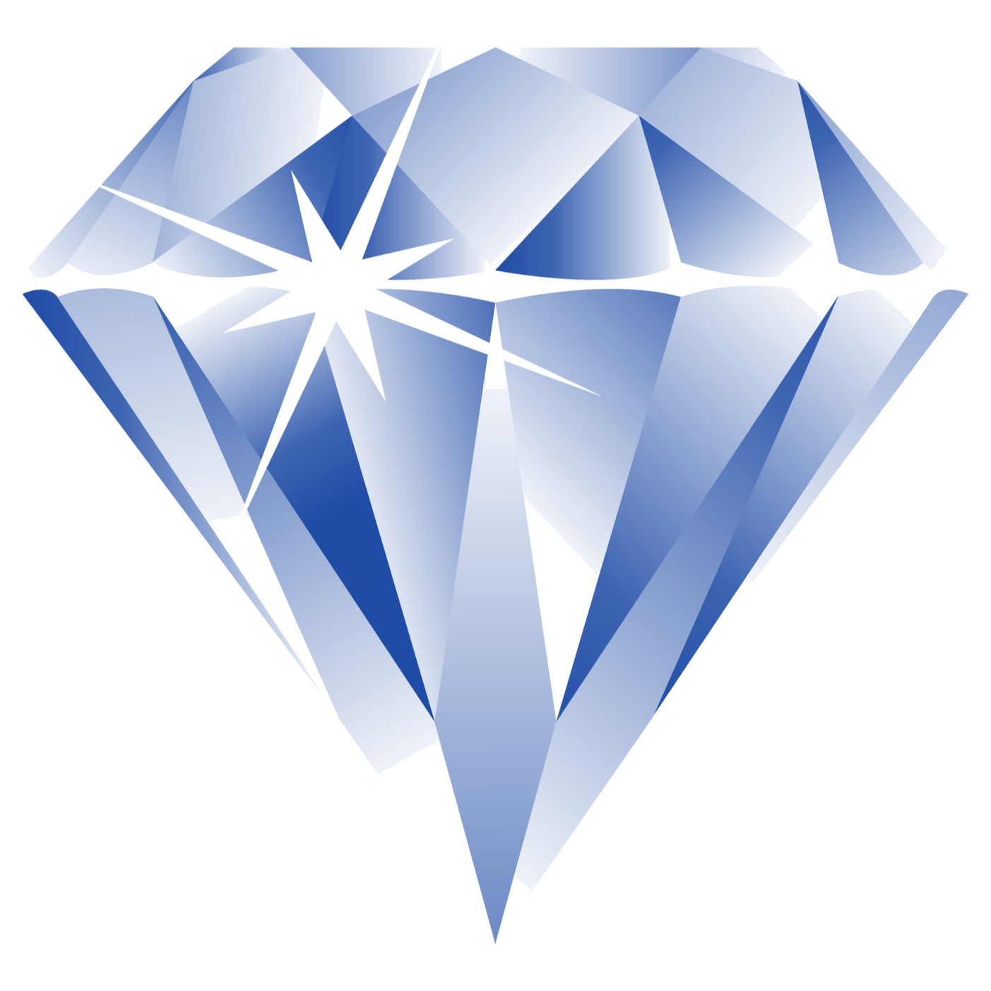 a blue diamond on white background