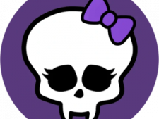a skull with a bow on it's head