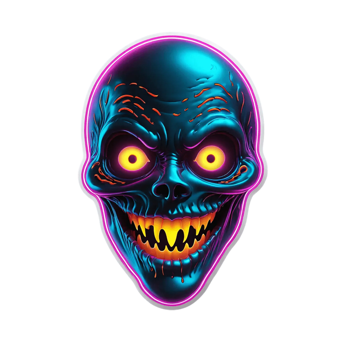 an image of a skull with glowing eyes