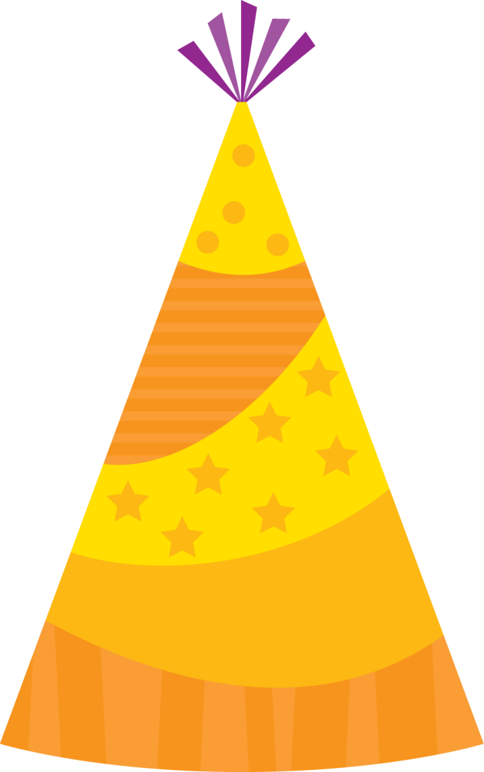 a party hat with stars on it