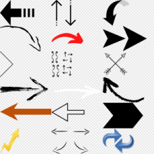 a set of arrows in different colors