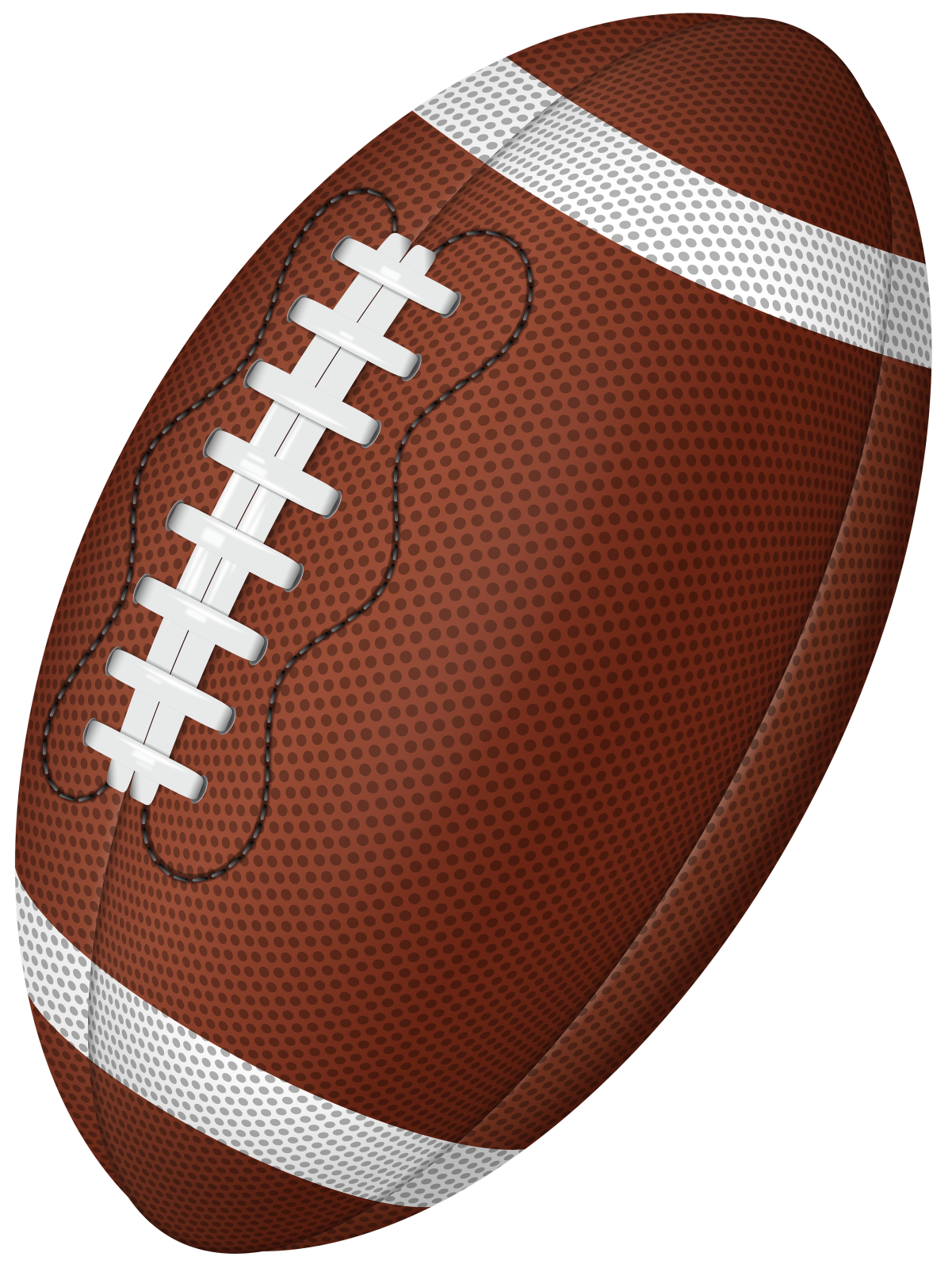 an american football ball on a white background