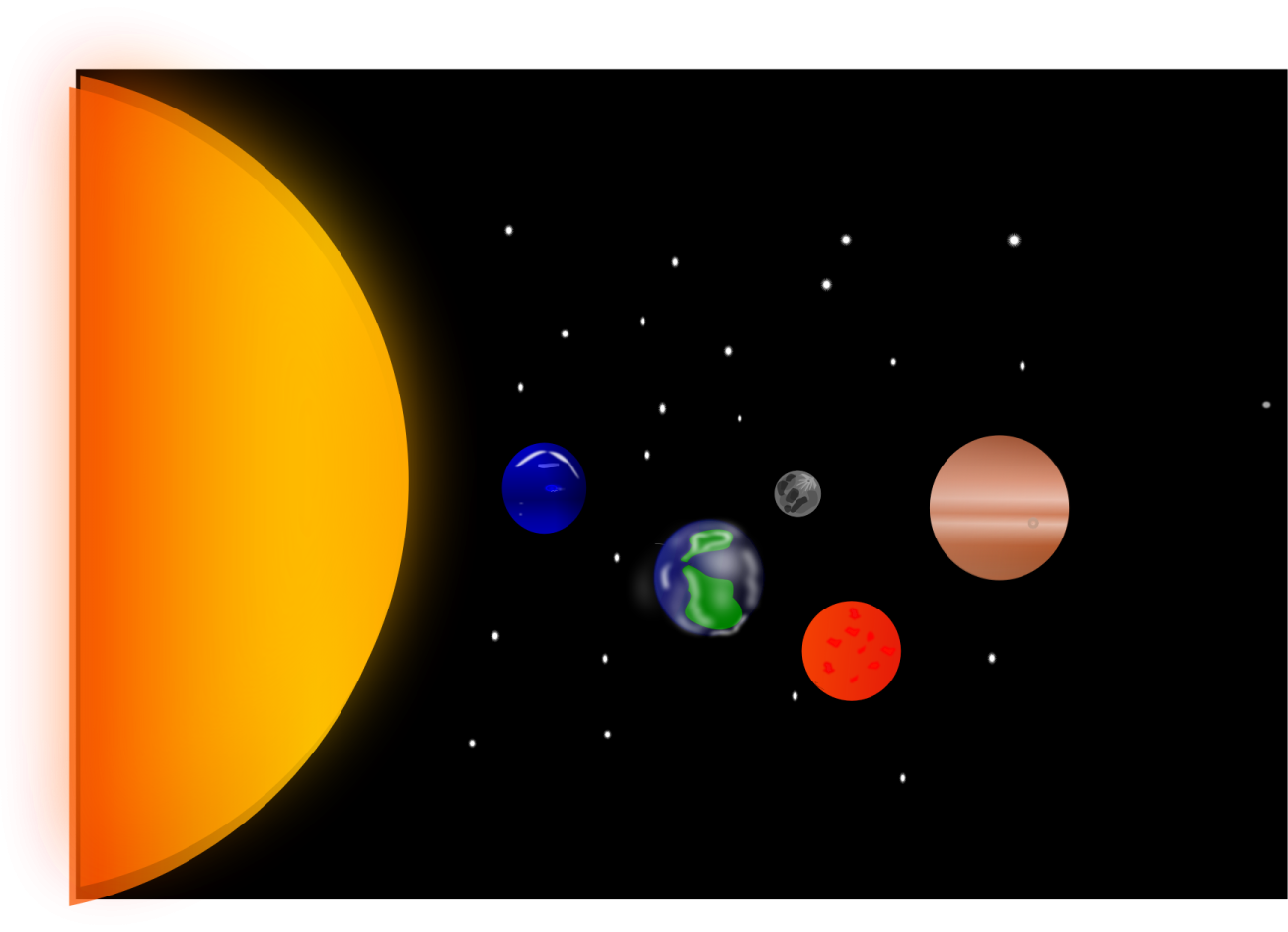 an image of planets in the sky