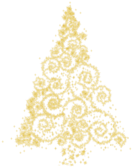a christmas tree made out of gold stars