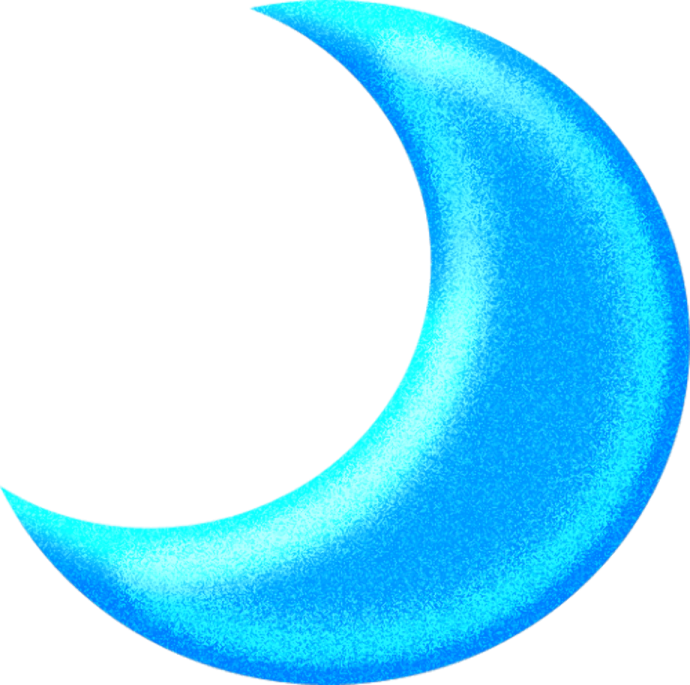 a blue moon on a white background