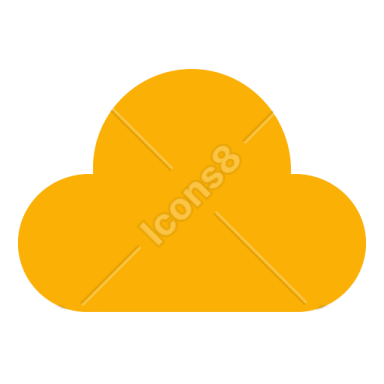 a yellow cloud icon on a white background