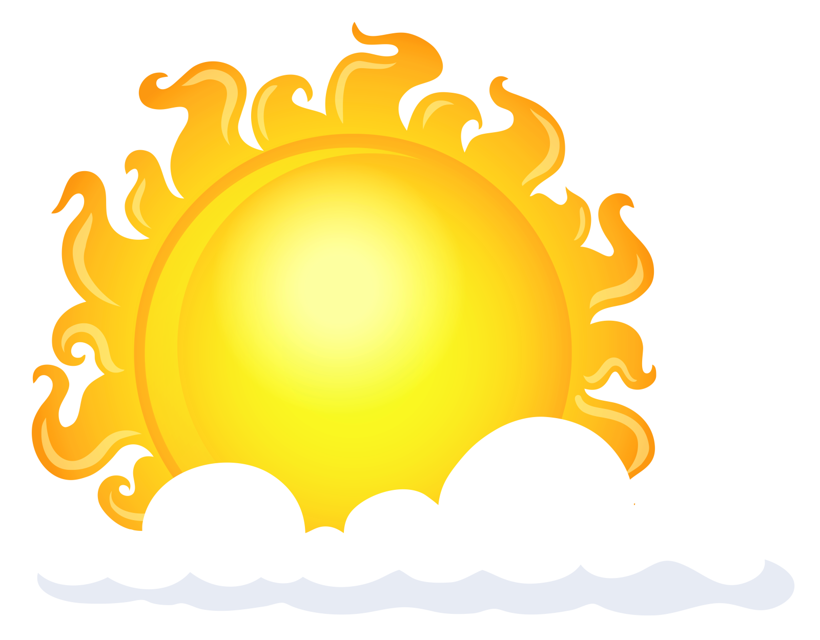the sun in the sky with clouds