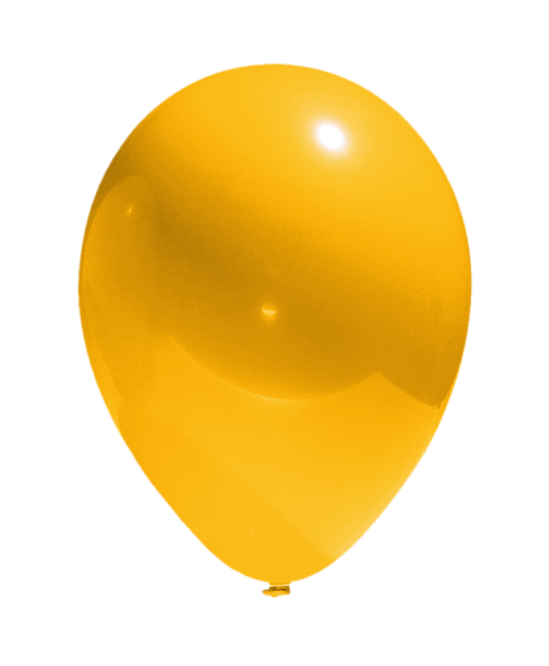 a yellow balloon on a white background