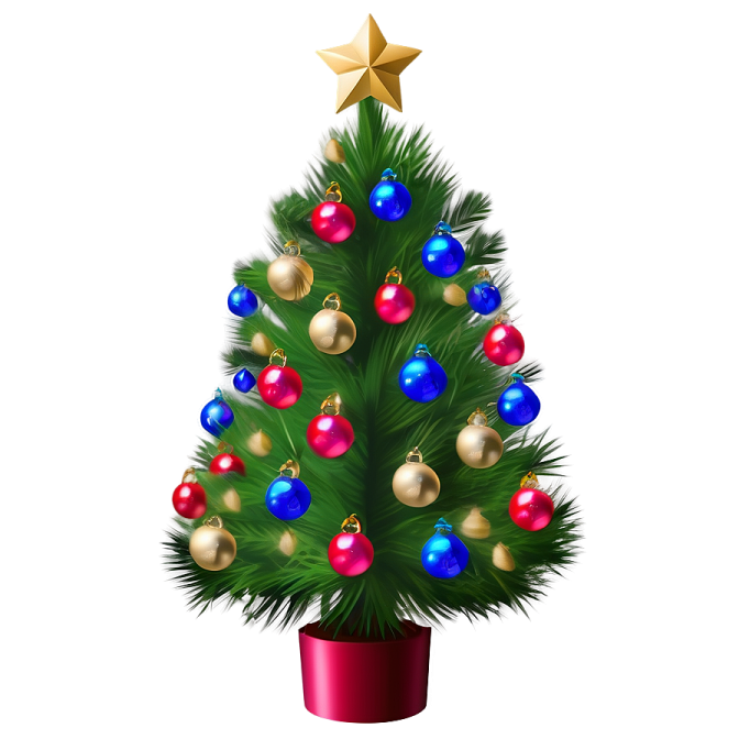 a christmas tree with ornaments on it