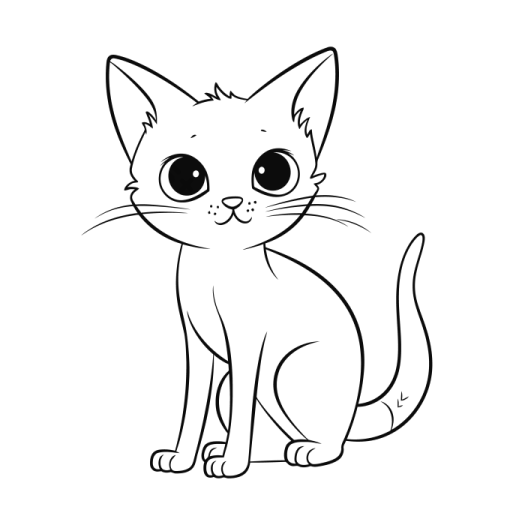 how to draw a cute kitten step by step