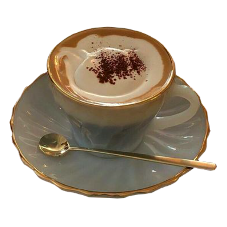a cup of coffee on a saucer
