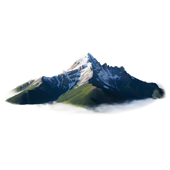 the mountains are covered in clouds