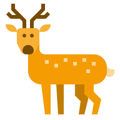 a deer with ant ants on its head