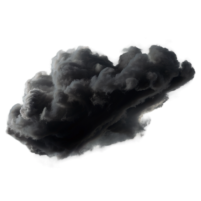a black cloud of smoke
