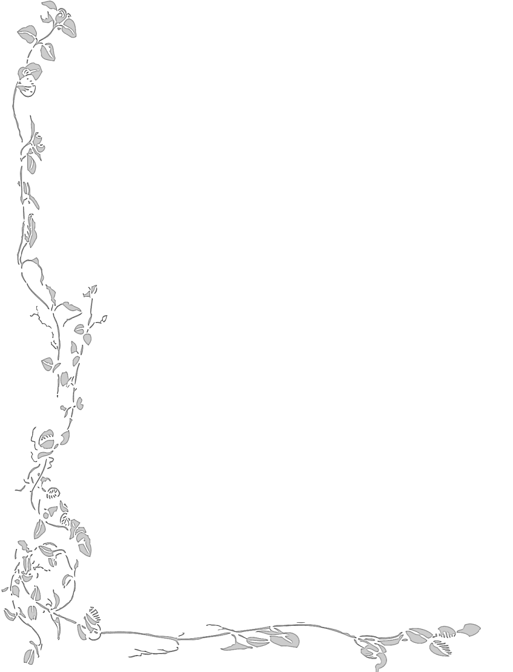 a black and white floral border
