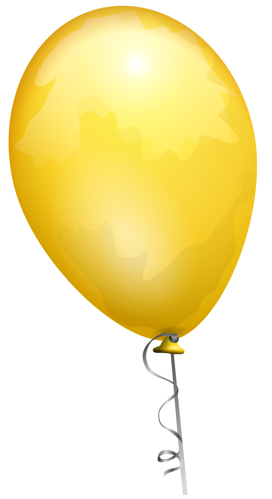 a yellow balloon on a white background